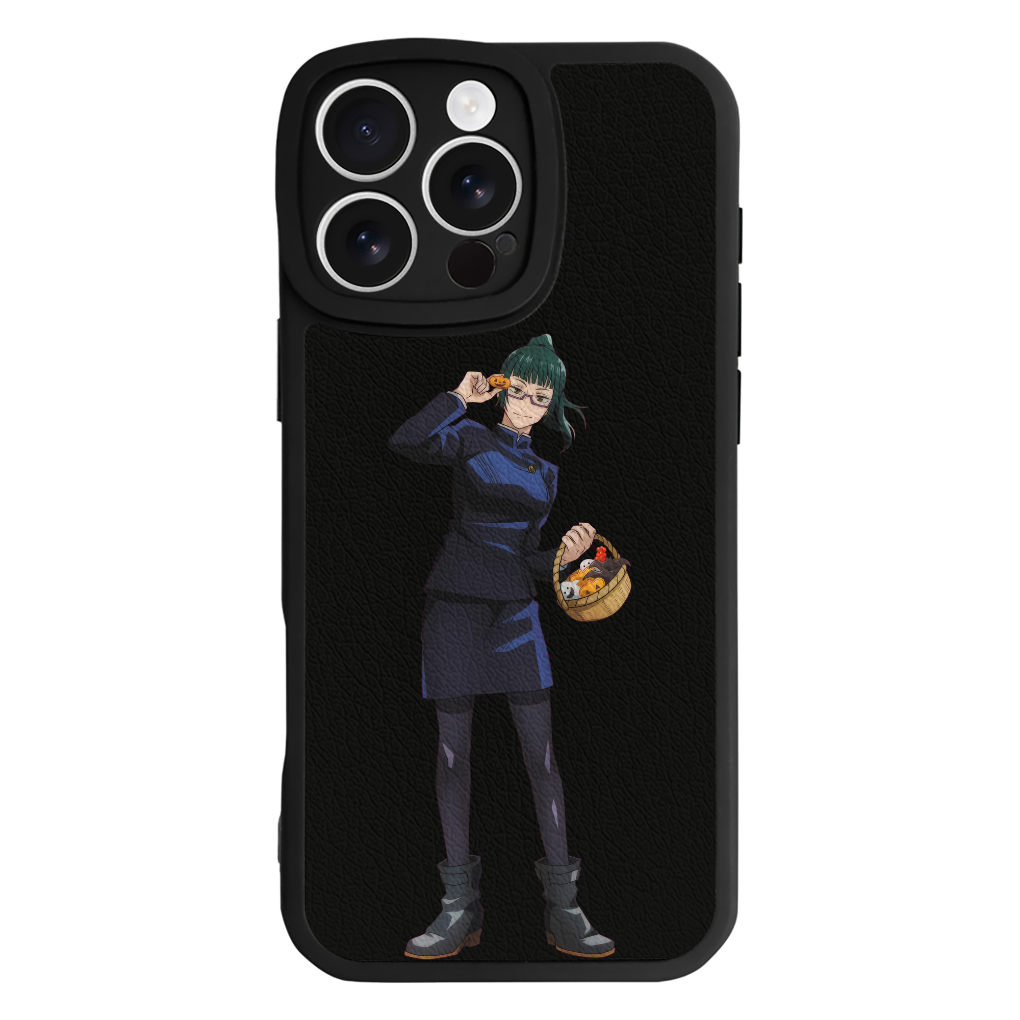 （画像用） 呪術廻戦 Jujutsu Kaisen 【iPhone 16シリーズ対応】シリコンスマホケース（レザー調） 材質：シリコン